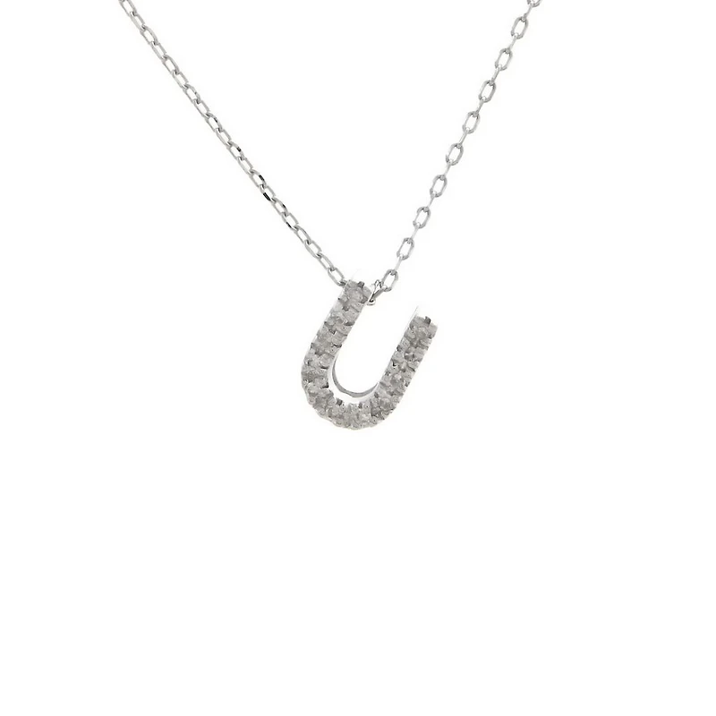 Diamond 7MM Initial Necklace