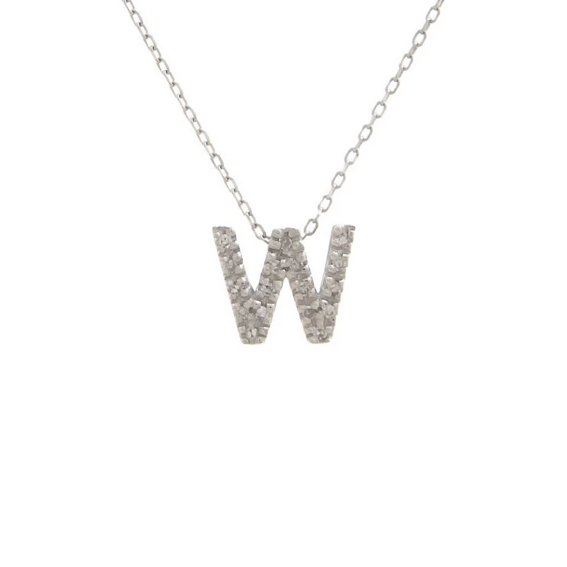 Diamond 7MM Initial Necklace
