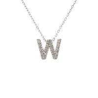 Diamond 7MM Initial Necklace