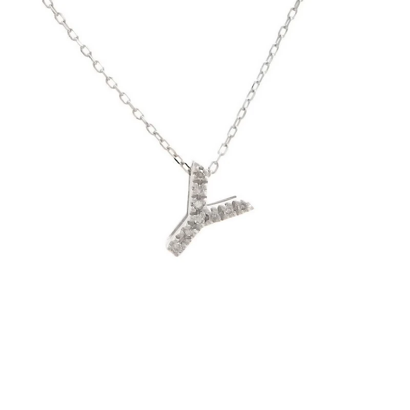 Diamond 7MM Initial Necklace