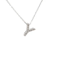 Diamond 7MM Initial Necklace