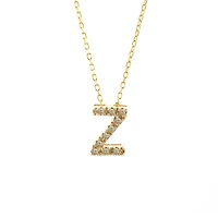 Diamond 7MM Initial Necklace