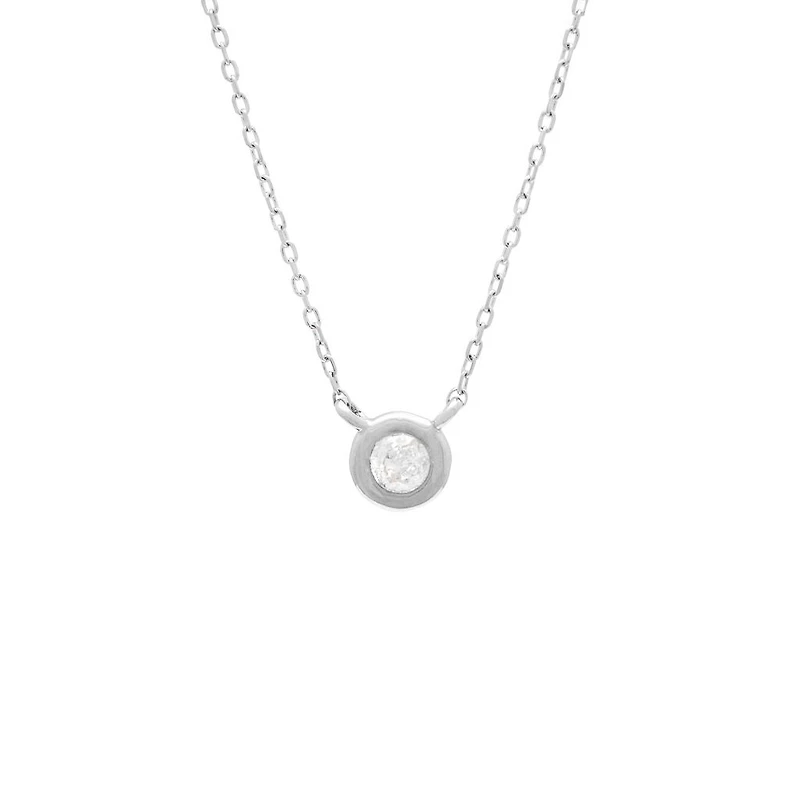 Bezel Diamond .09ct Necklace