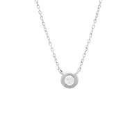 Bezel Diamond .09ct Necklace