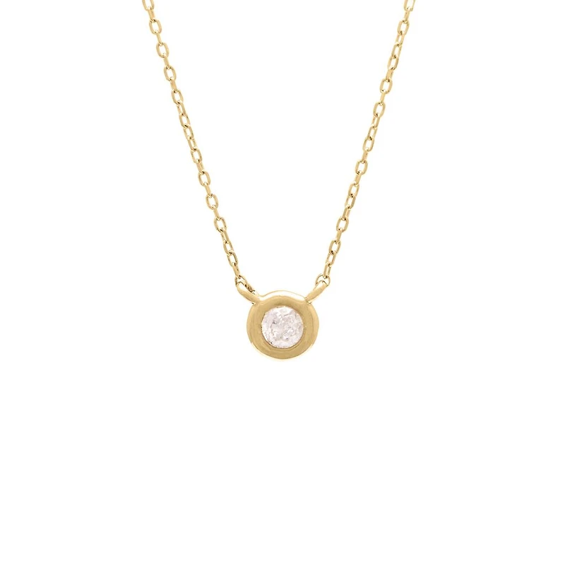 Bezel Diamond .09ct Necklace