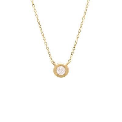 Bezel Diamond .09ct Necklace