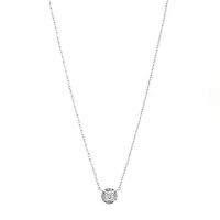 Diamond Halo .12CT Necklace