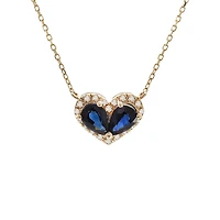 Pear Cut Heart Illusion Necklace