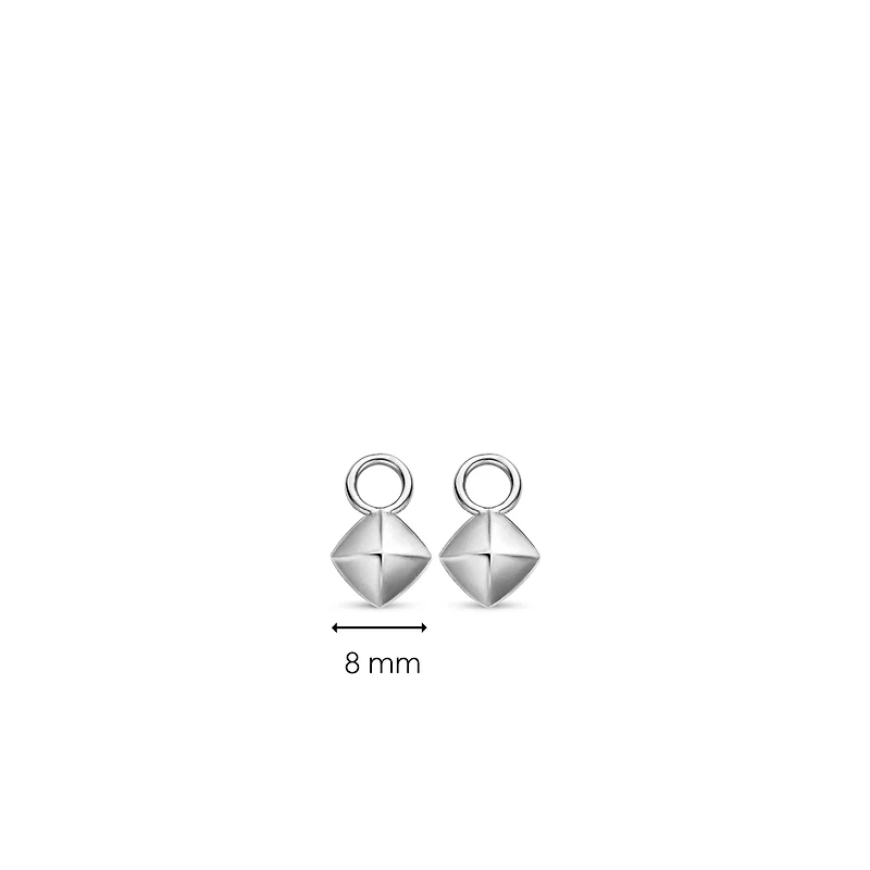 Silver Pyramid Ear Charm