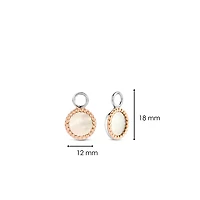 Milky White Bubble Ear Charms