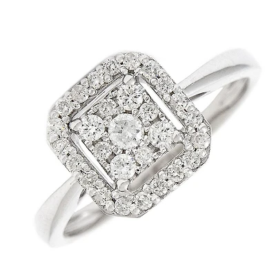 .35 Square Illusion Diamond Ring