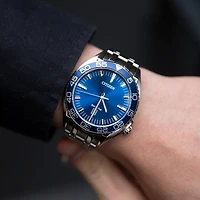 Carson 42MM Blue/Steel Watch