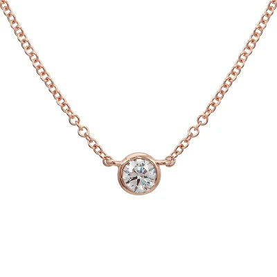 Bezel Diamond .14ct Necklace