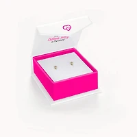 3MM Bezel Set Zirconia Kids Earrings