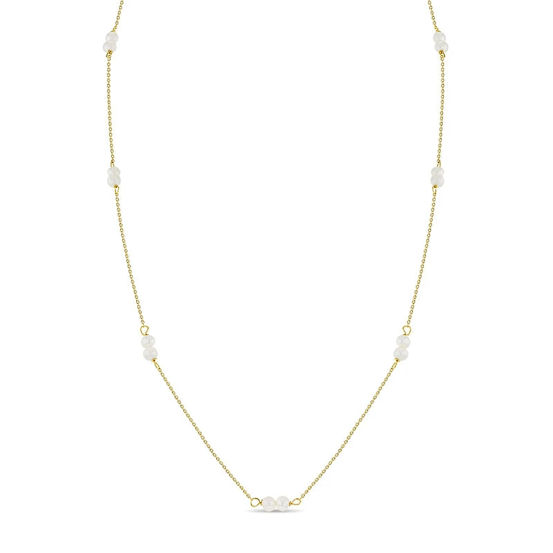 Double Pearl Kids Necklace