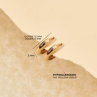 9MM Thick Kids Huggie Earrings