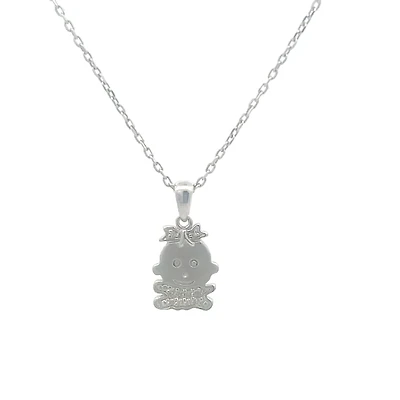 Girl Bow Diamond Necklace