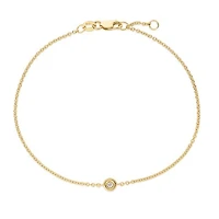 .02ct Bezel Set Diamond Bracelet 14KY