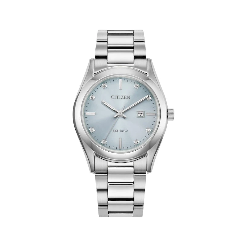 Carson 33MM Ice Blue/Diamonds