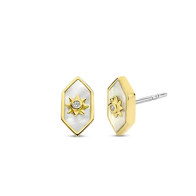 Celestial Mother Pearl Stud Earrings
