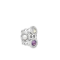Cosmic Connections Ring w/Pearl & Natural Stones (Size 6.5)