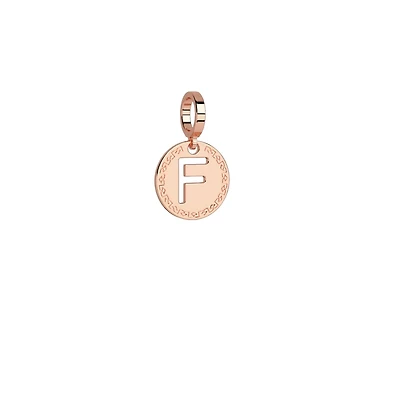 Rose Gold plated F Pendant