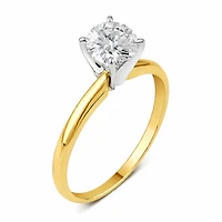 .33ct Round Cut Solitaire Engagement Ring in Yellow Gold
