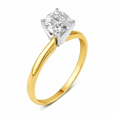 .33ct Round Cut Solitaire Engagement Ring in Yellow Gold