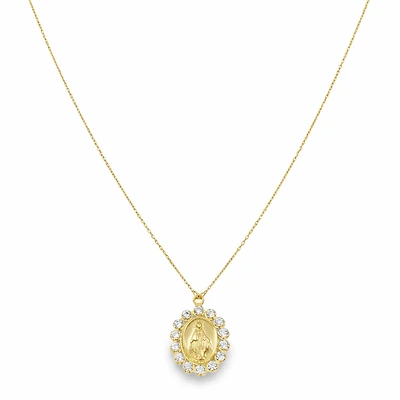 Milagrosa Scalloped Oval Frame Necklace
