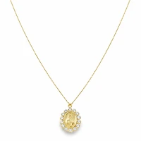 Milagrosa Scalloped Oval Frame Necklace