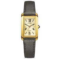 L Bianca Gold and Grey Rectangular 33MM Watch