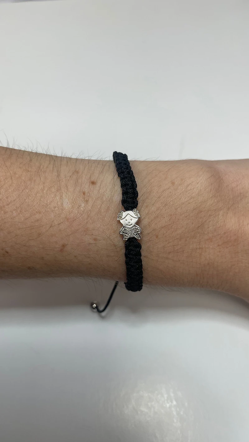 Macrame Girl with Pigtails Bracelet