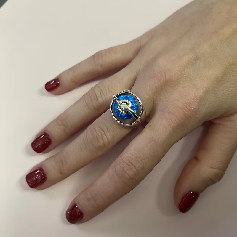Silver Ring For Murano Charms