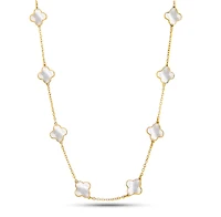 Clover Inlay Mother Pearl Necklace