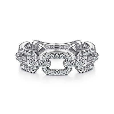 Diamonds Links Gold Ring