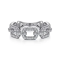 Diamonds Links Gold Ring