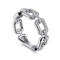 Diamonds Links Gold Ring