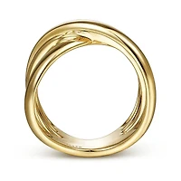 High Polished Criss Cross Ring