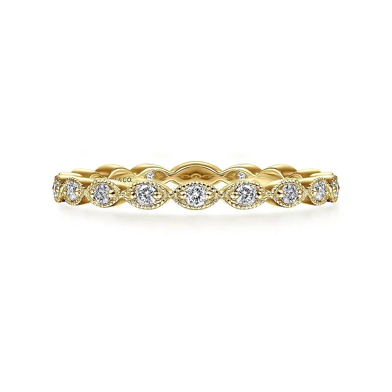 Marquise Station Diamond Ring