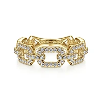 Diamonds Links Yellow Gold Ring