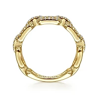 Diamonds Links Yellow Gold Ring