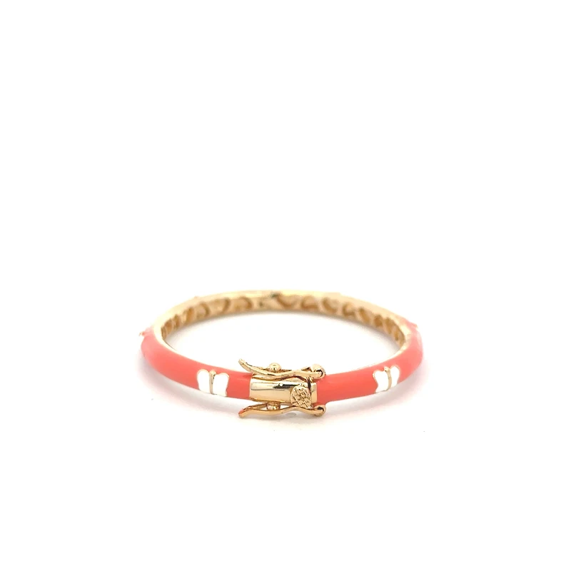 White Butterflies Kids Bangle Bracelet