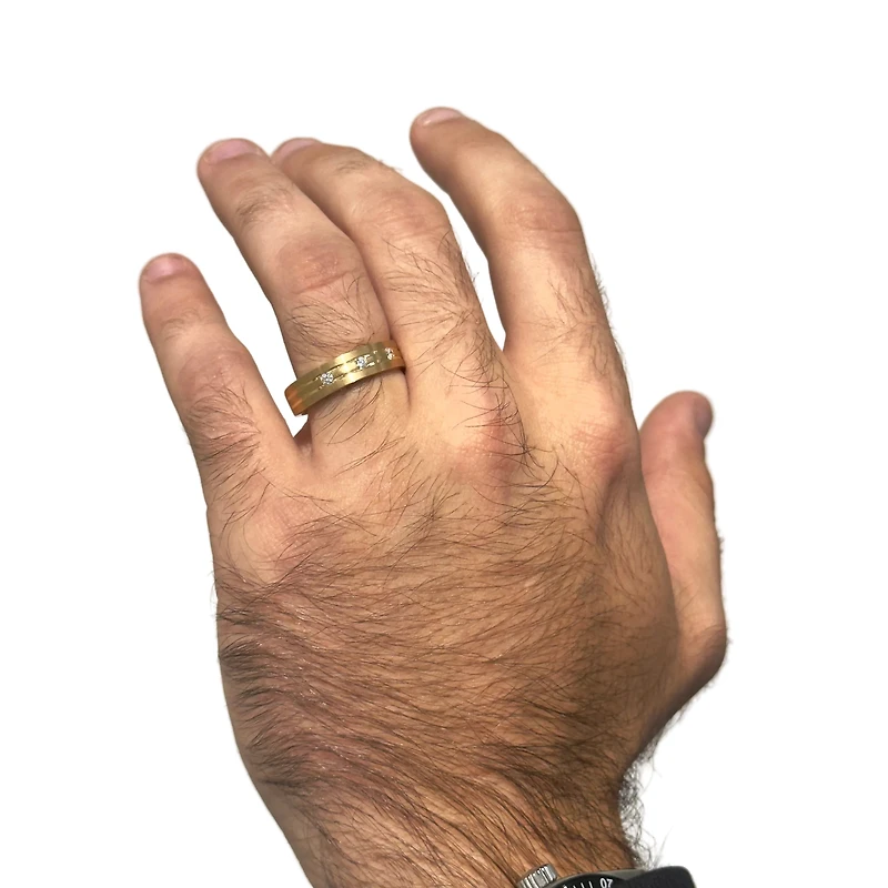 Three Diamond Gold Band