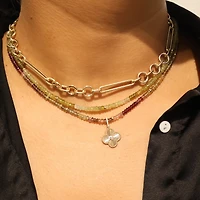 Natural Green Garnet Gemstones Necklace