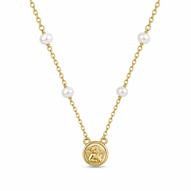 Angel On Pearl Station Kids Necklace