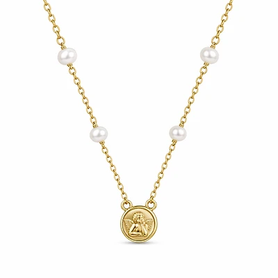 Angel On Pearl Station Kids Necklace