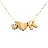 Block 8MM Initial Necklace