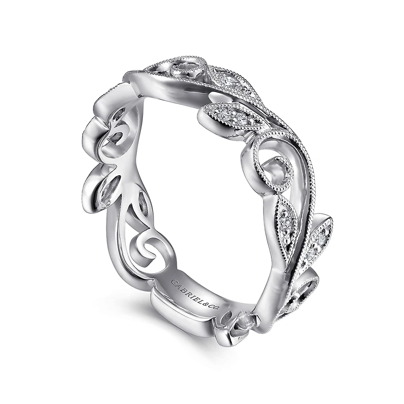 Diamond Ivy Ring in White Gold