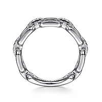 Diamond Link White Gold Ring