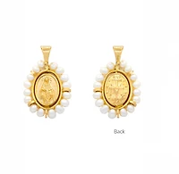 Milagrosa Pearl Frame Oval Pendant 17MM